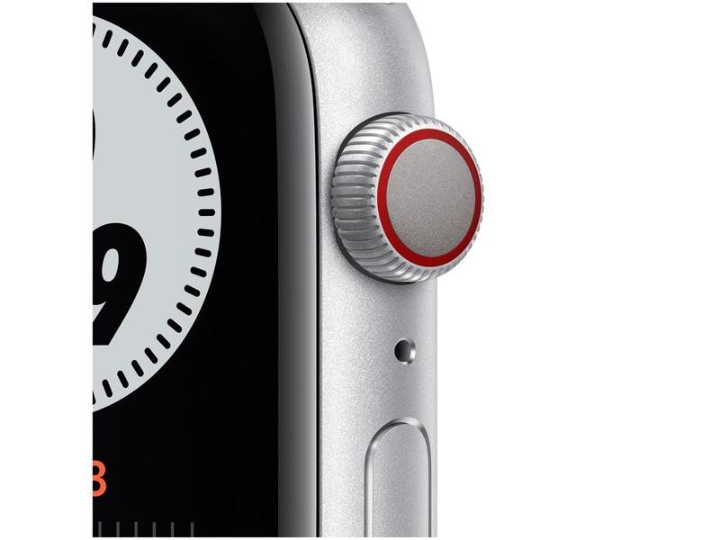 Apple Watch Nike Series 6 44mm Prateado - GPS + Cellular Pulseira
